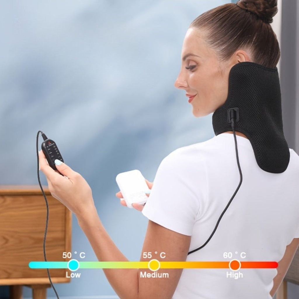 Nackvärmare™ – Värmande Nackkudde med Massage & USB