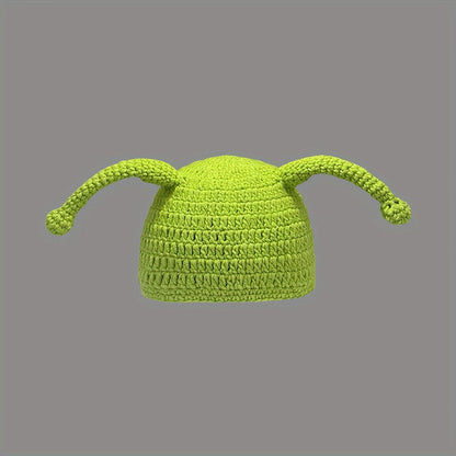 Sammakkopipo, vihreä virkattu talvipipo, unisex