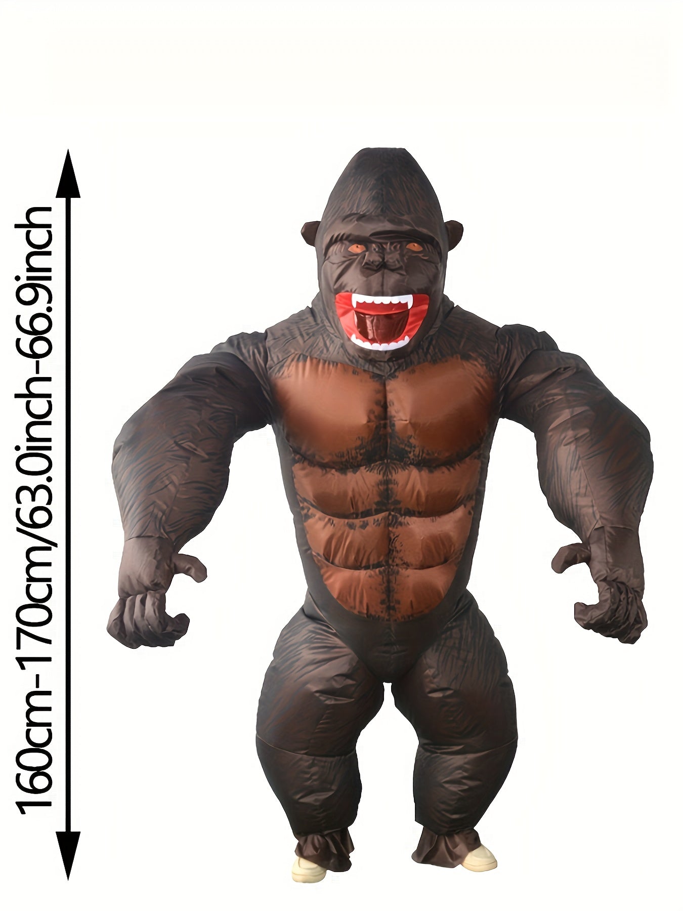 Uppblåsbar Gorilla Maskeraddräkt för Vuxna