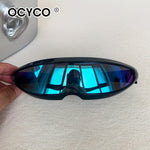 Futuristiska sci-fi glasögon – unisex med spegellinser & bred ram