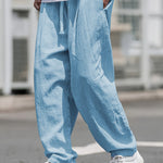 White Comfort Pants™ – Miesten kesähousut joustavalla vyötäröllä