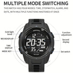 Sportklocka herr – digital med kronograf & LED