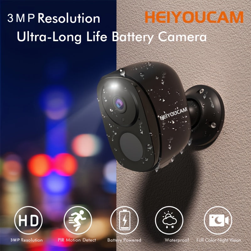 Batteridriven WiFi Säkerhetskamera med Ljus