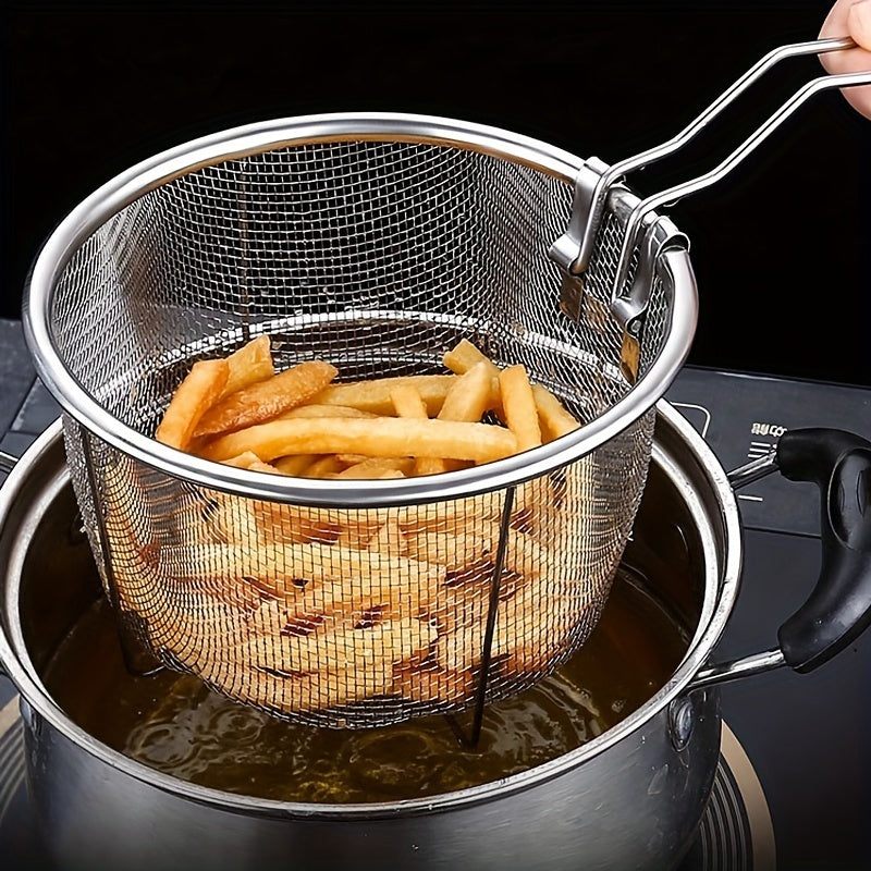 FritösKorg™ – Rostfri Ströksil med Handtag