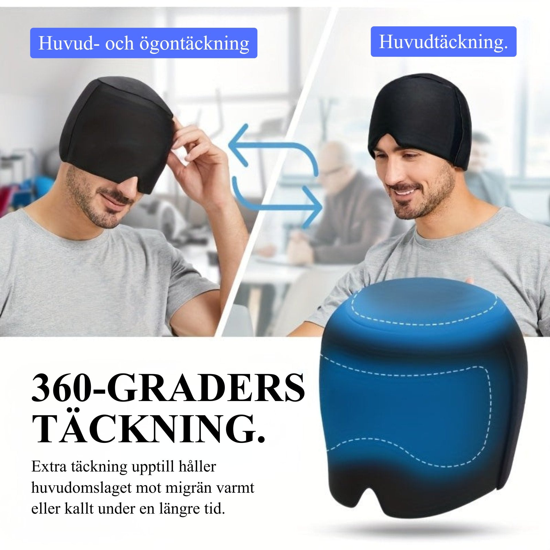 KylaHuvud™ – Justerbart Kylband för Migrän & Ögon