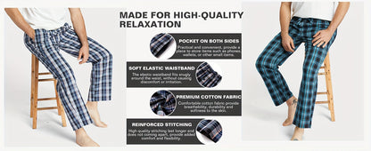 Ruudulliset pyjamahousut™ – Miehet, 1–3 kpl taskuilla