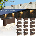 10-pack Solcellslampor för Trappa & Räcke – Dekorativ Utomhusbelysning