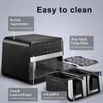 DubblaFritös™ – 9L Luftfritös med Touch och Timer