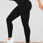 Höga Träningstights med Push-Up Effekt – Perfekta för Gym & Yoga