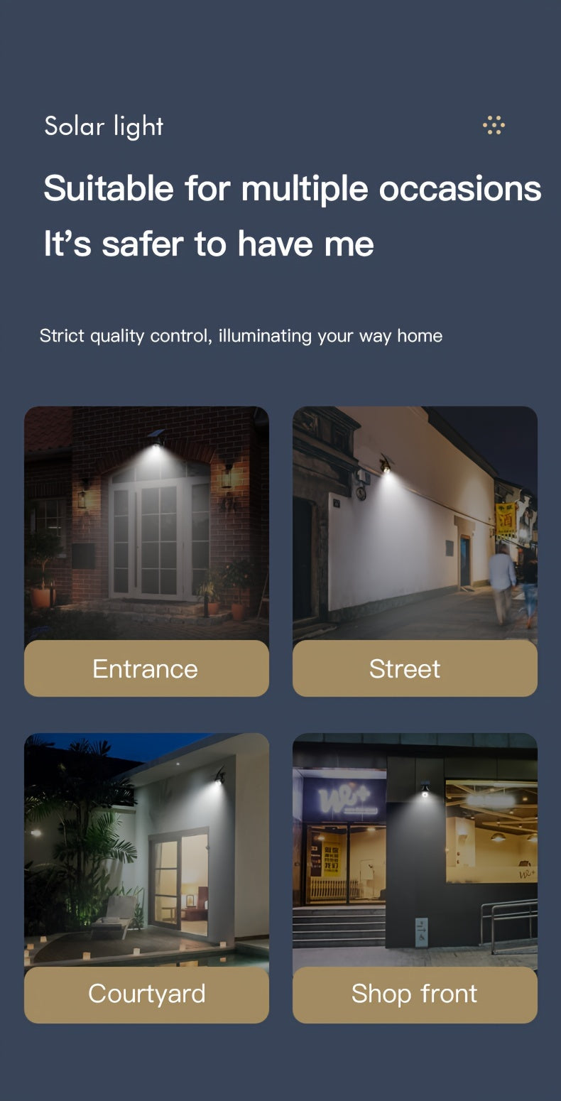 LED Rörelsesensorlampa™ – Solcellspanel med 180° Rotering