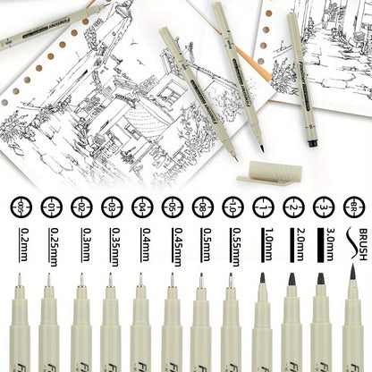 PrecisionArt™ – Fineliner-setti mustalla musteella