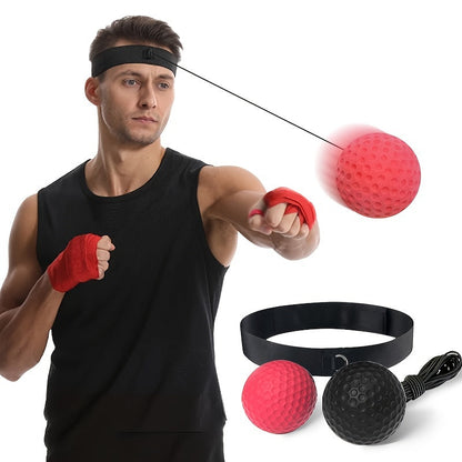 Boxnings Reflexboll Set – Justerbar och Bärbar
