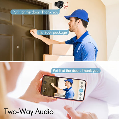 Batteridriven WiFi Säkerhetskamera med Ljus