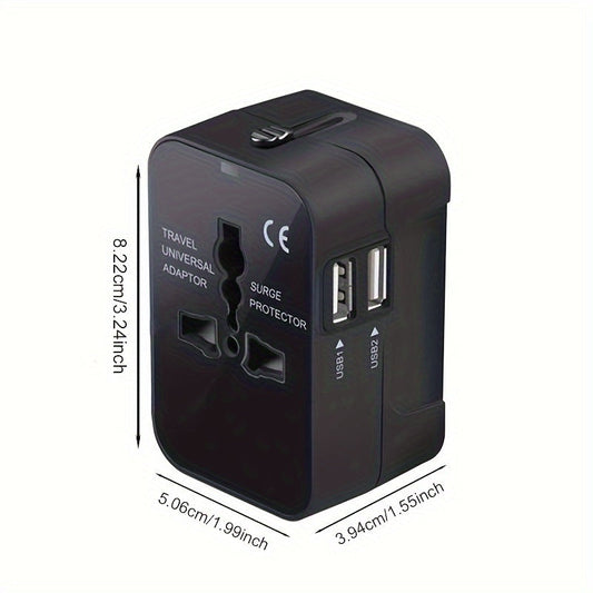 Universell reseadapter – väggladdare med USB för EU/UK/USA/AUS