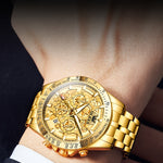 Klocka Adrian (lyxig herrklocka i rostfritt stål med kronograf)