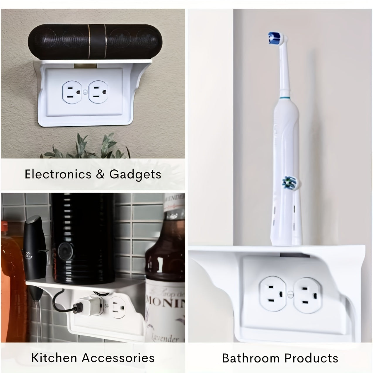 Multifunktionell Hänghylla med Uttagslucka