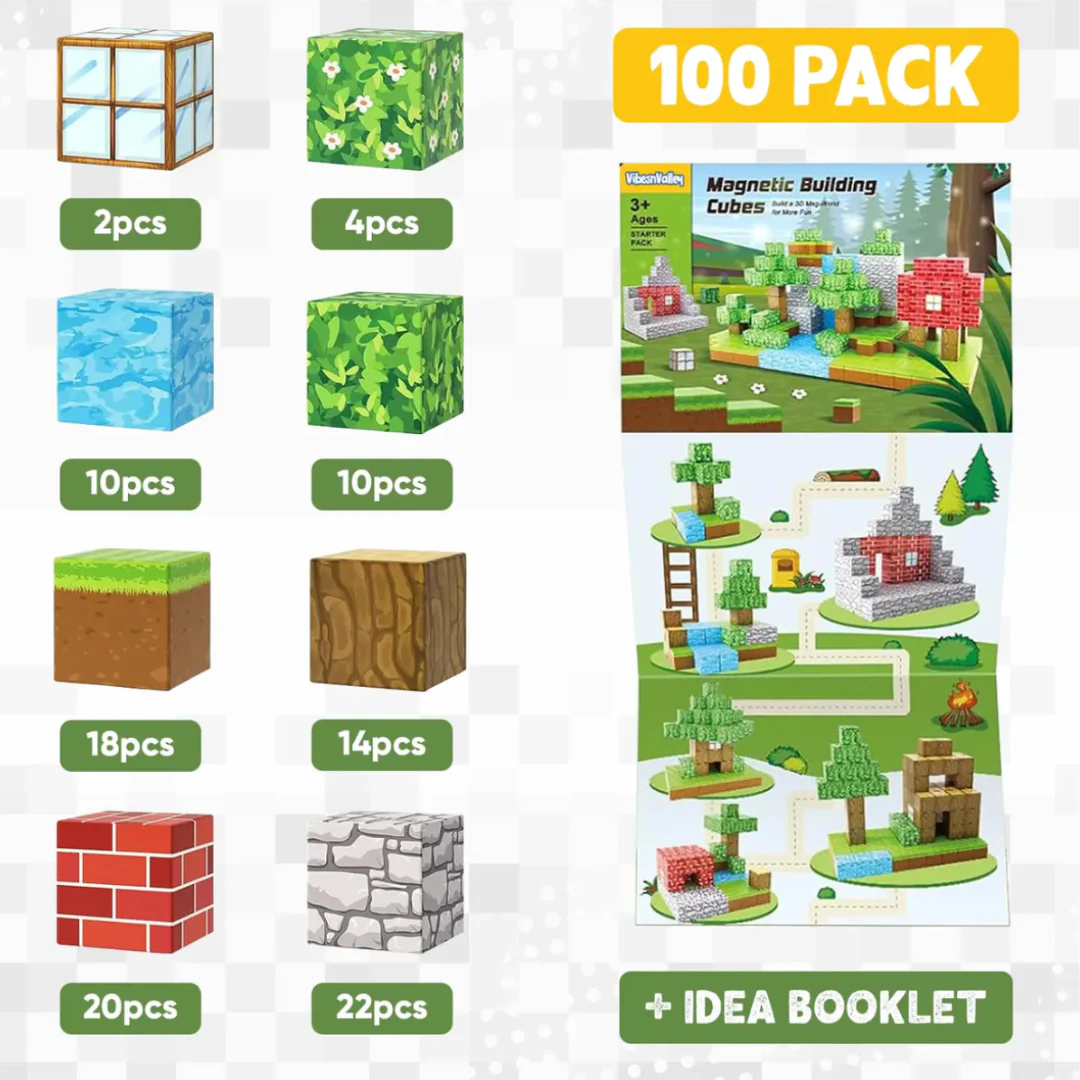 BlockCraft™ - Magnetiska byggklossar för kreativitet och lärande