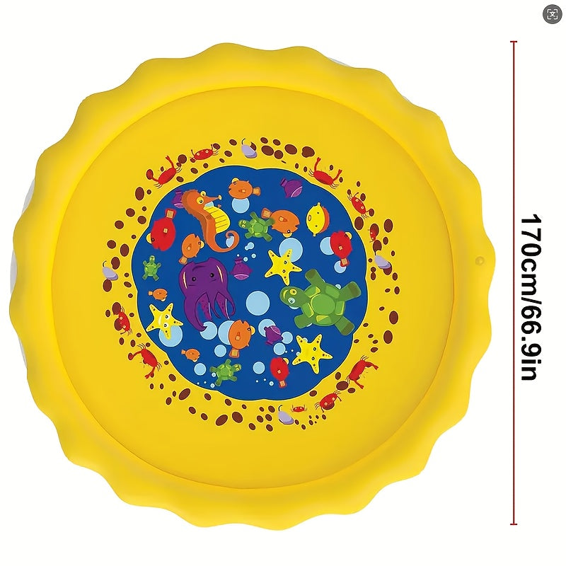 Uppblåsbar Vattenlekmatta för Husdjur, Gul