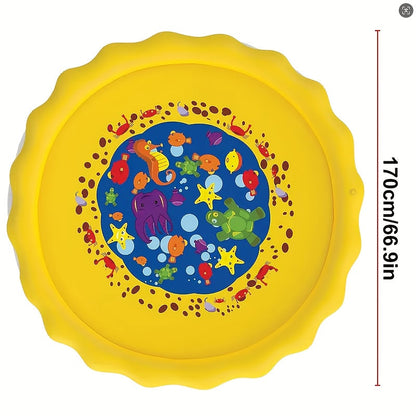 Uppblåsbar Vattenlekmatta för Husdjur, Gul