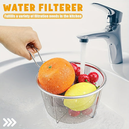 FritösKorg™ – Rostfri Ströksil med Handtag