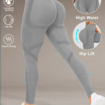 Höga Träningstights med Push-Up Effekt – Perfekta för Gym & Yoga