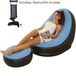 Uppblåsbart Soffset med Fotstöd för Camping