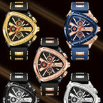 Klocka Per (herrklocka med polygonal design, kalender & nattbelysning)