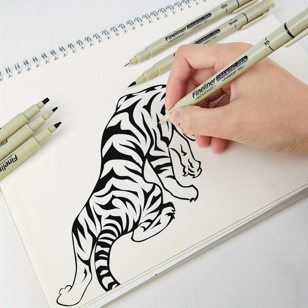 PrecisionArt™ – Fineliner Set med Svart Bläck