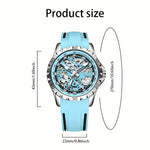 Klocka Patrik (automatisk herrklocka med håldesign & silikonarmband)