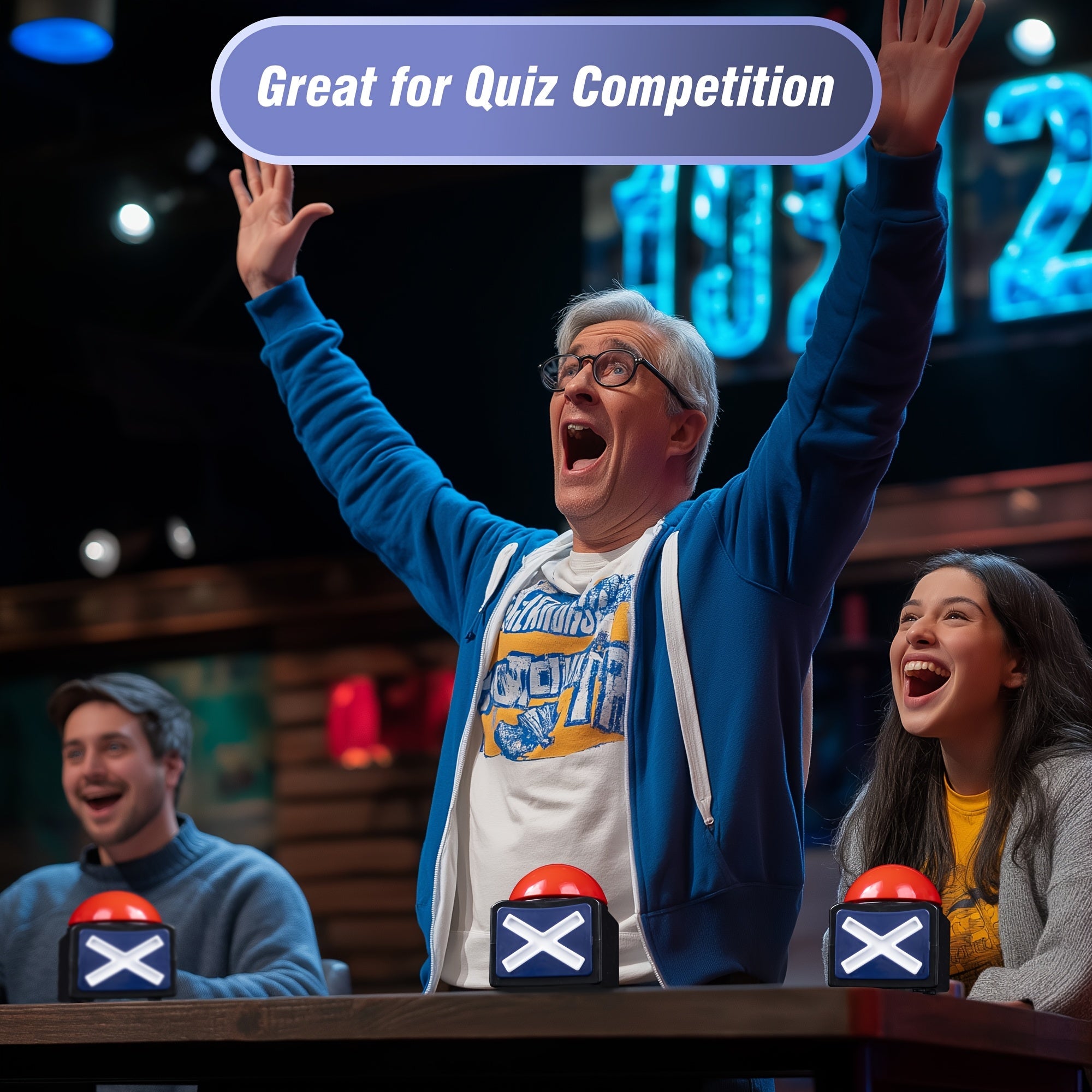 Lysande Ljudknapp för Quiz och Spel