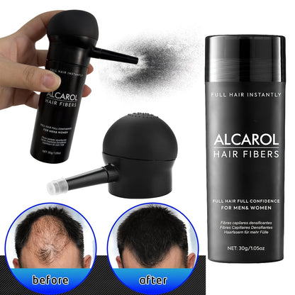 Hiusten paksuuntumiseen tarkoitettu kuitujauhe