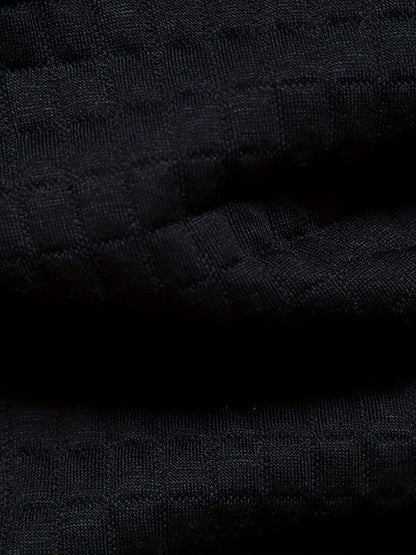 Bohemisk hoodie herr – rutigt långärmad pullover med orange detaljer