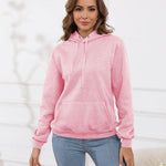 Fleecefodrad hoodie dam – grå med huva & magficka