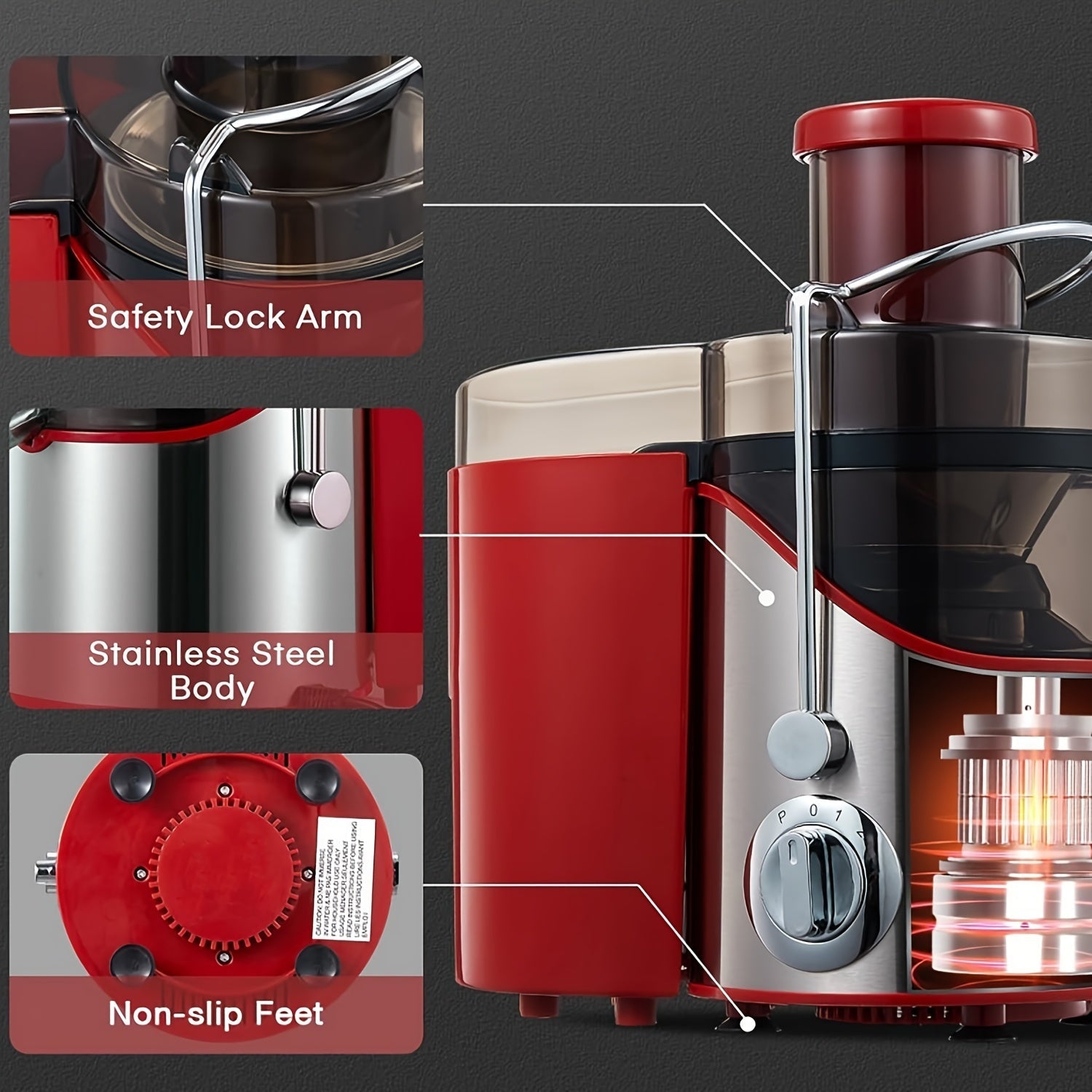 Kraftfull Frukt- och Grönsakspress, 400-800W