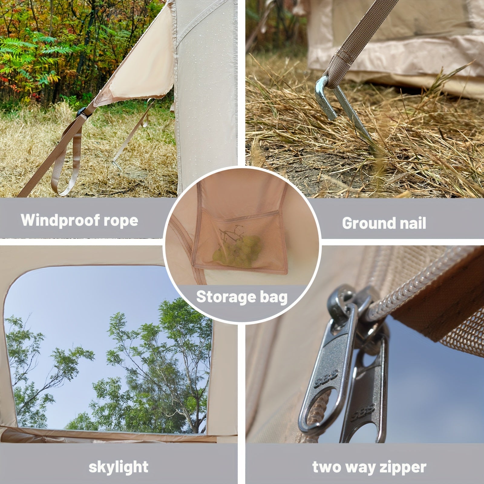 Uppblåsbart tält 6 personer – lätt campingtält med snabb montering