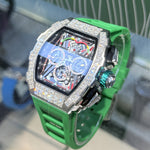 Klocka Kristoffer (automatisk herrklocka i vinfat-design med datum & vattenskydd)