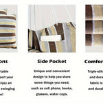 Hängmatta Stol med Kuddar och Canvas Förvaring