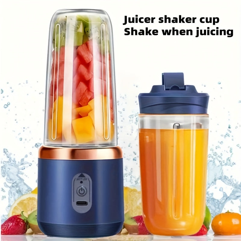 USB Laddningsbar Juiceblender – Portabel med 2 Muggar & Sexbladig Kniv