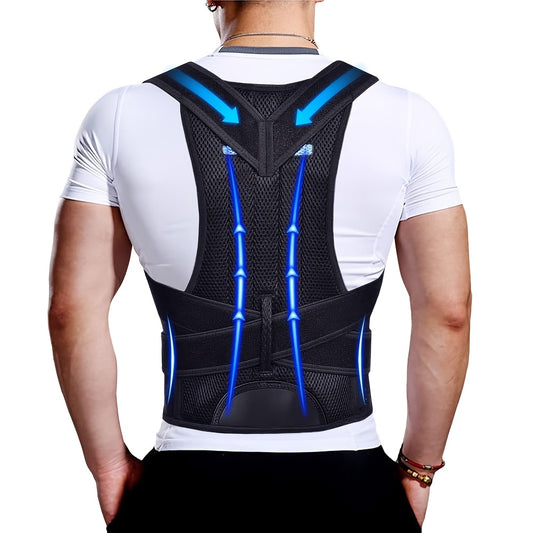 RyggStabil™ – Ergonomisk Rygg- & Midjeväst med Blå Detaljer