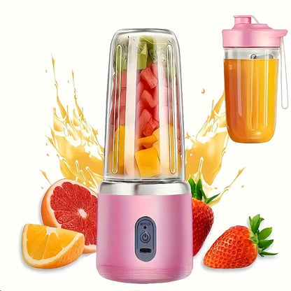 USB Laddningsbar Juiceblender – Portabel med 2 Muggar & Sexbladig Kniv