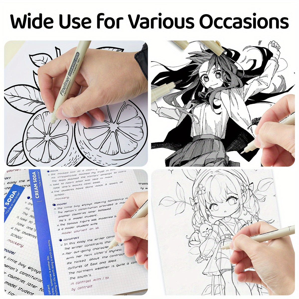 PrecisionArt™ – Fineliner Set med Svart Bläck