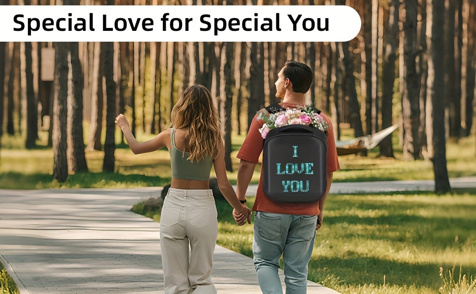 LED-Ryggsäck med Fullfärgsdisplay, Programmerbar