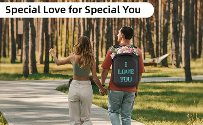 LED-Ryggsäck med Fullfärgsdisplay, Programmerbar