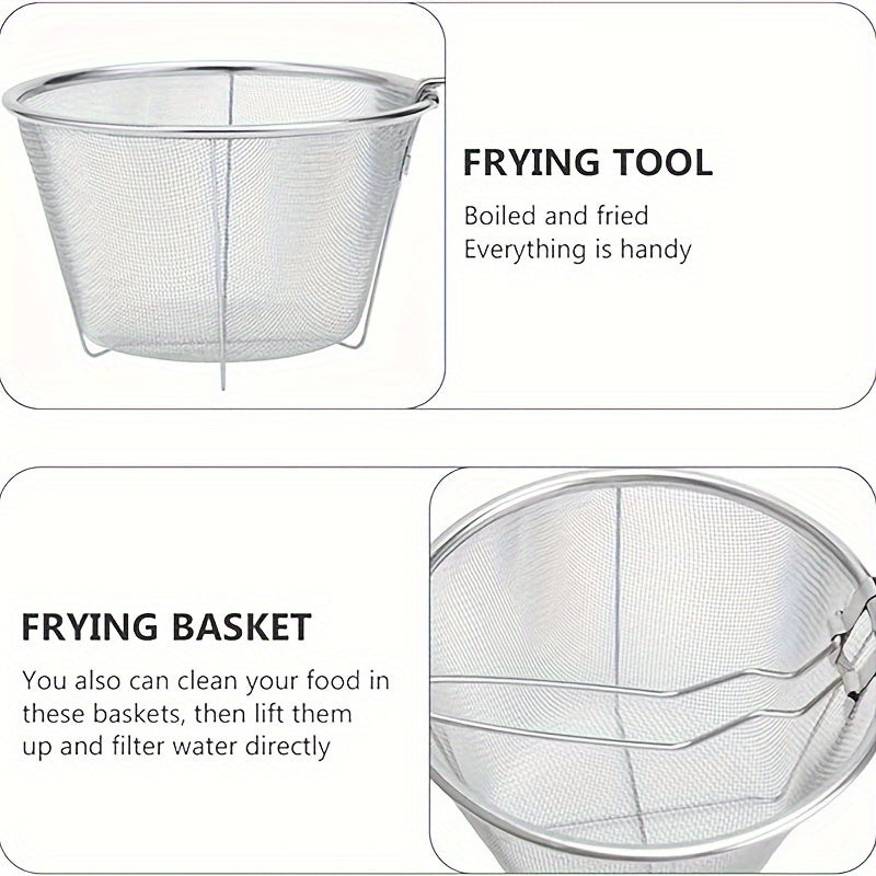 FritösKorg™ – Rostfri Ströksil med Handtag