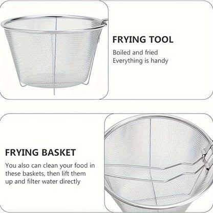 FritösKorg™ – Rostfri Ströksil med Handtag