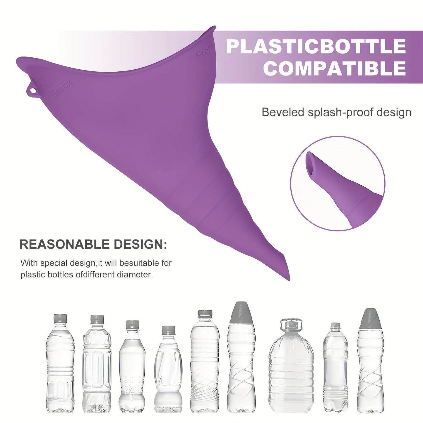 Portabel Silikonurinbehållare för Kvinnor – Hopfällbar