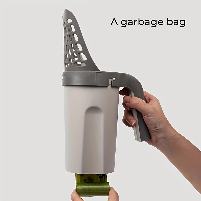 Stor Kapacitet Kattlådeskopa med Stativ, Plast