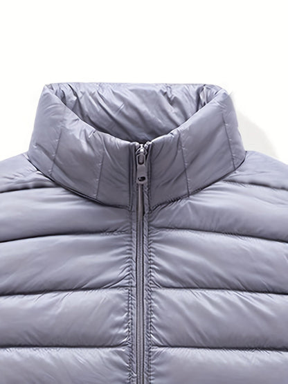 Lättviktsjacka herr – ståkrage & zip-up design för vår/höst