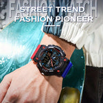 Klocka Tobias (digital herrklocka med dubbeltid, alarm & vattenskydd 50 m)