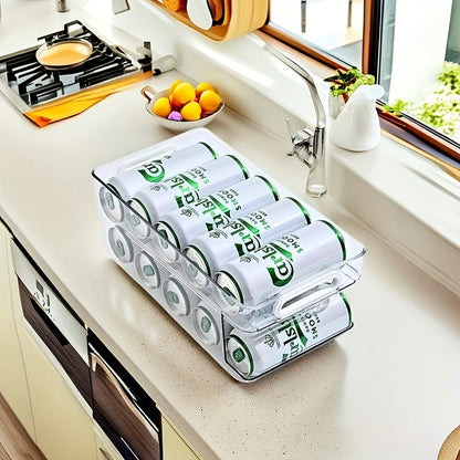 Dubbellager Dryckesställ för Burkar, Kylskåpsorganisatör